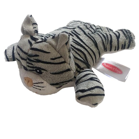 Melissa and Doug Cat Kitten Gray White Black Plush 9" Stuffed Animal Toy - Picture 1 of 5